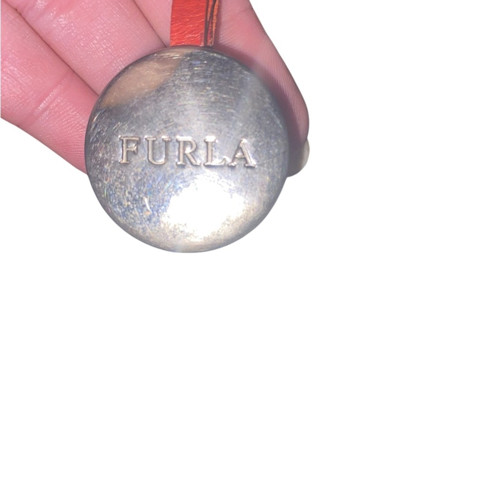 FURLA EUC RED CROC-EMBOSSED LEATHER BAG - Picture 3 of 9